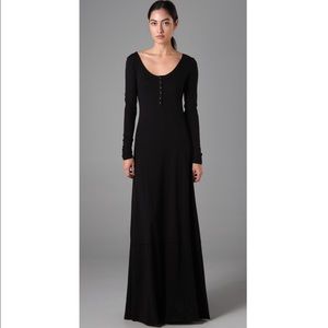 SPLENDID Long Sleeve Henley Thermal Maxi Dress XS
